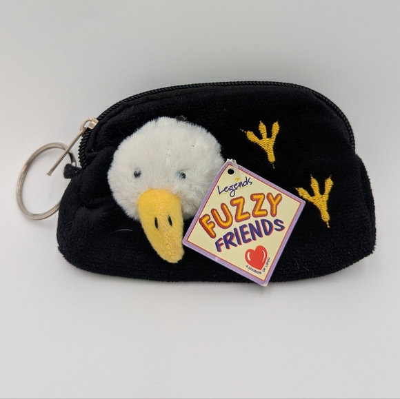 fuzzy friends Other - Vintage Fuzzy Friends Bald Eagle Plush Coin Purse Keychain Legends NWT Bird Core